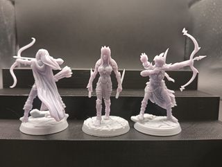 Figuras Resina Elfas Oscuras D&D