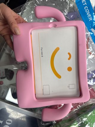 Custodia iPad Mini 6 Rossa con Faccina Sorridente