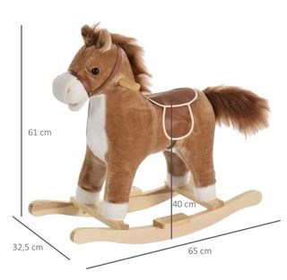 Caballo balancín de peluche