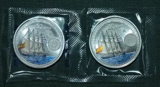 2 MONEDAS CONMEMORATIVAS 40€ 2025 PRECINTADAS