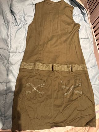 Vestido corto Koroushi verde militar M