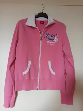 Felpa Converse rosa con zip