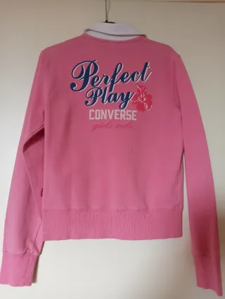 Felpa Converse rosa con zip