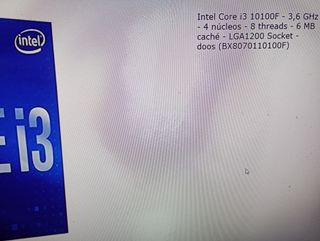 Procesador Intel Core i3-10110F LGA 1200