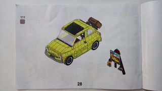 Coche bloques construcción Fiat 500