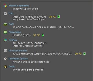 Ordenador HP Windows 11 i5 12GB RAM