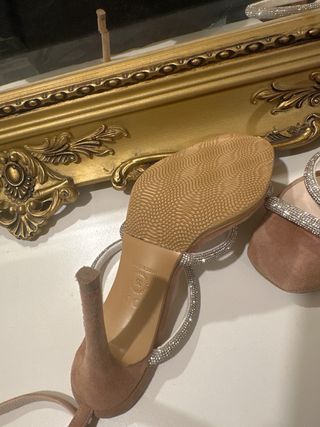 Sandalias Lodi Rosa y Plata con Pedrería