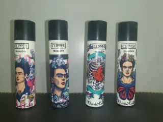 4 Clipper Frida Kahlo con stampa in rilievo