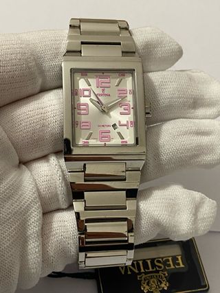 Orologio Festina Donna Rettangolare Rosa Argento