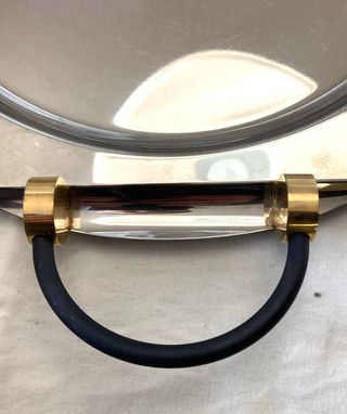 Vassoio moderno-vintage acciaio con manici