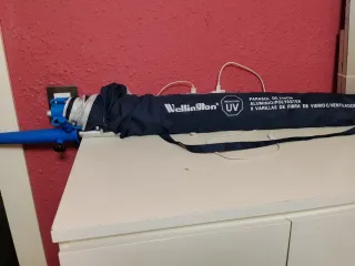 Sombrilla y silla de playa