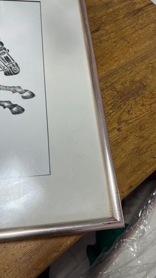 2 Cuadros Vintage Caballo Dibujo Oriental