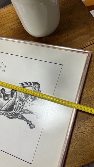 2 Cuadros Vintage Caballo Dibujo Oriental
