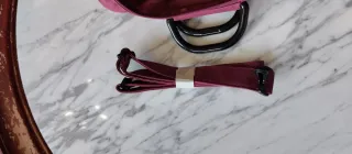 Bolso cartera mujer burdeos