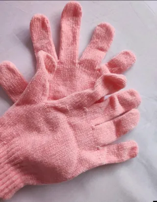 Guantes de punto rosas SOLO ENVIO
