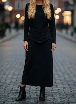 Vestito midi ZARA nero