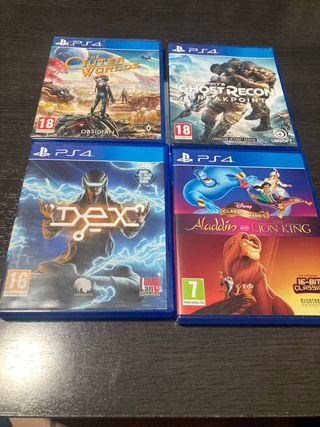 Lote 4 Juegos PS4: The Outer Worlds, Ghost Recon,