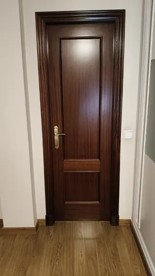 Puertas de madera con cristal