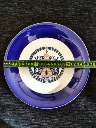 Plato Sargadelos Escudo Ferrol Cerámica