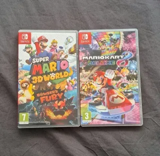 Mario Kart 8 Deluxe y Super Mario 3d World Switch