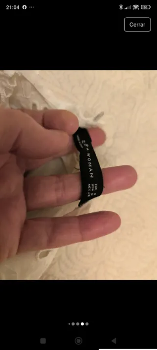 Blusa Zara bordada blanca