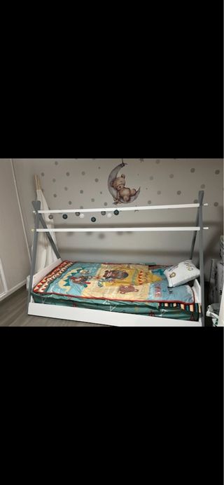 Cama Montessori Infantil Tipo Tienda tipi