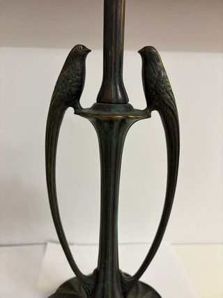 Coppia di lampade in bronzo stile Tiffany