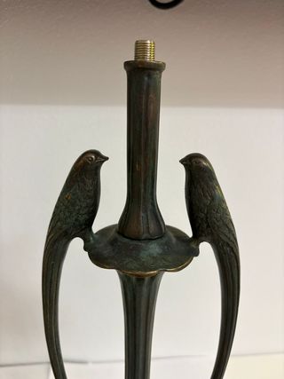 Coppia di lampade in bronzo stile Tiffany