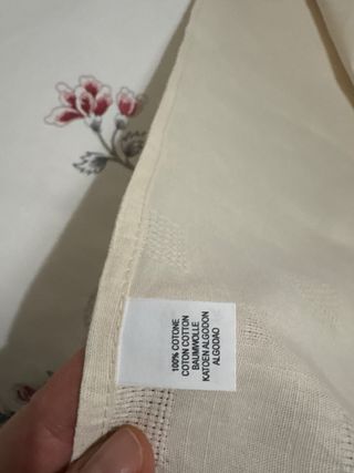 Tovaglia vintage 100% cotone beige