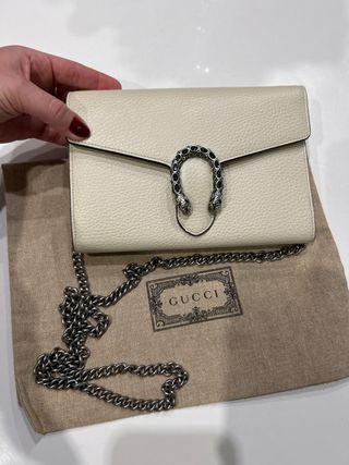 Bolso Gucci Blanco y Plateado