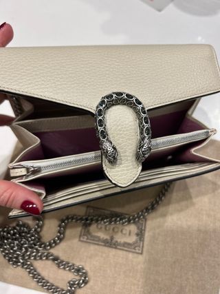 Bolso Gucci Blanco y Plateado