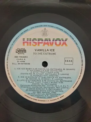 Vinilo LP Vanilla Ice - To The Extreme (1991)