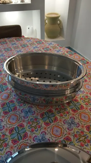 Pesciera 38cm con Coperchio e Cestello