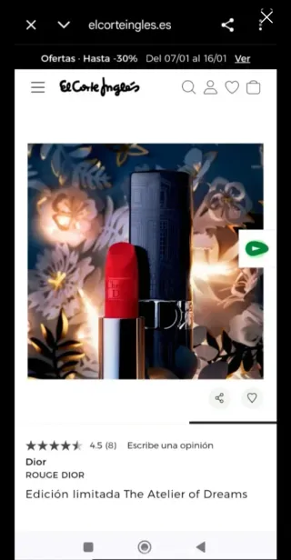 Pintalabios Dior Edición Limitada Atelier of Dream