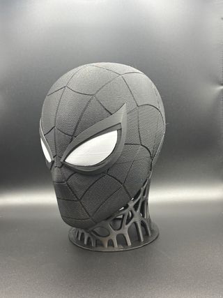 Supporto cuffie Stampa 3D Maschera Spider-Man Nera