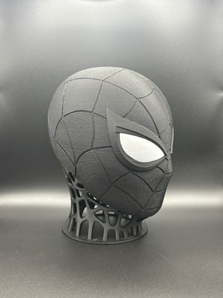 Supporto cuffie Stampa 3D Maschera Spider-Man Nera