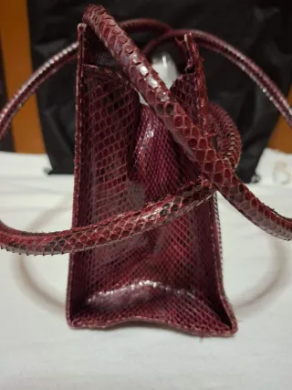 Borsa vintage effetto pitone