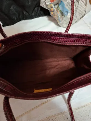 Borsa vintage effetto pitone