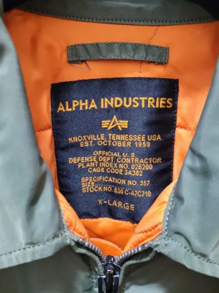 Bomber Alpha Industries CWU Verde Oliva