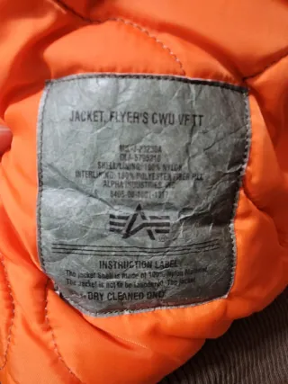 Bomber Alpha Industries CWU Verde Oliva