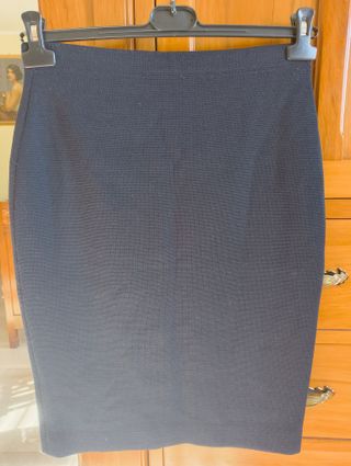 Gonna longuette Les Copains nera in lana vergine