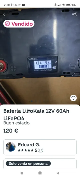Batería LiitoKala 12V 60Ah