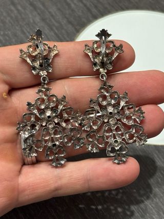 Pendientes antiguos de plata 925