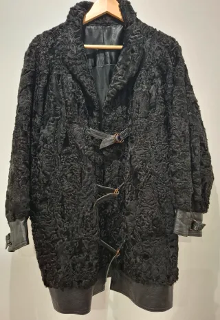 Abrigo mujer astracán Chateau Noirot negro