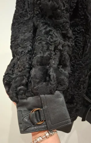 Abrigo mujer astracán Chateau Noirot negro