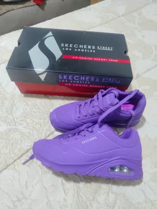 Tenis Skechers Mujer Talla 38 Morado