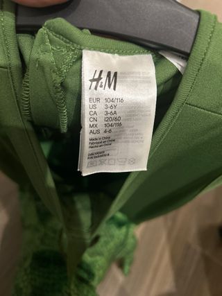 Disfraz Dinosaurio Carnaval 3 a 6 años.