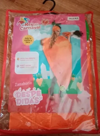 Disfraz Zanahoria Talla M/L