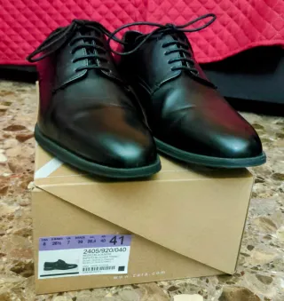 Zapatos Derby Zara Talla 41 Negros