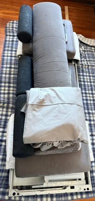 Sofá 3 plazas IKEA gris micropana